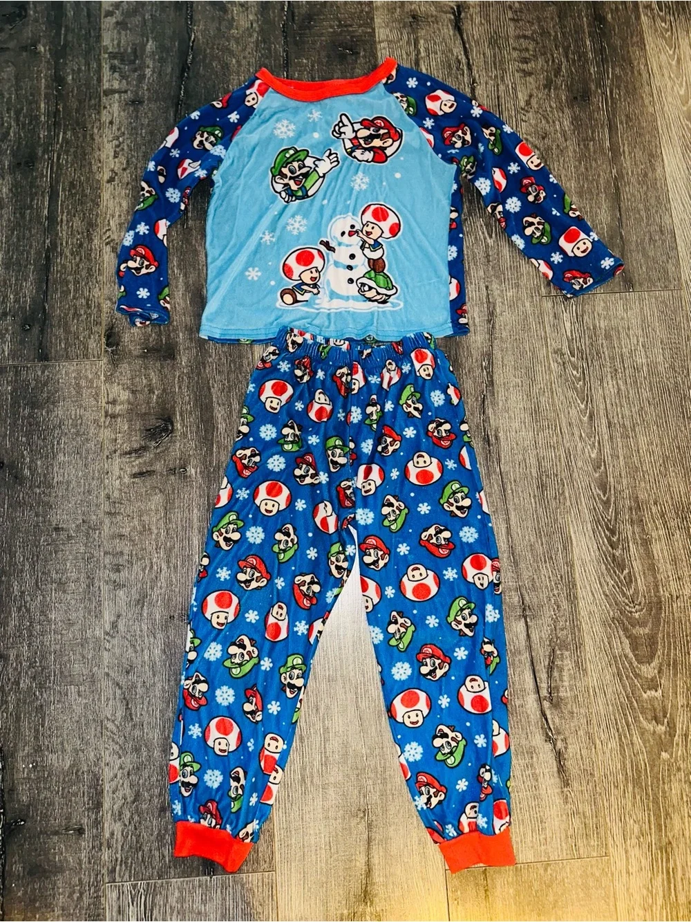 Super Mario Boys Kids Christmas Pajama Set